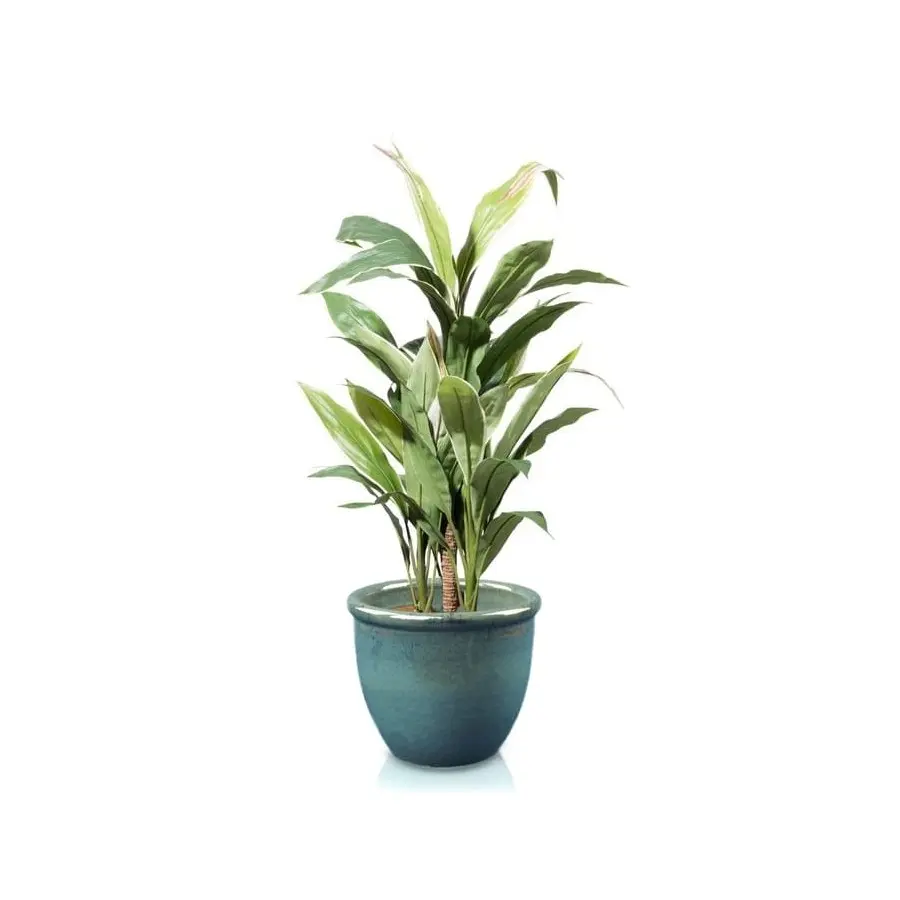 Doniczka ceramiczna turkusowa szkliwiona