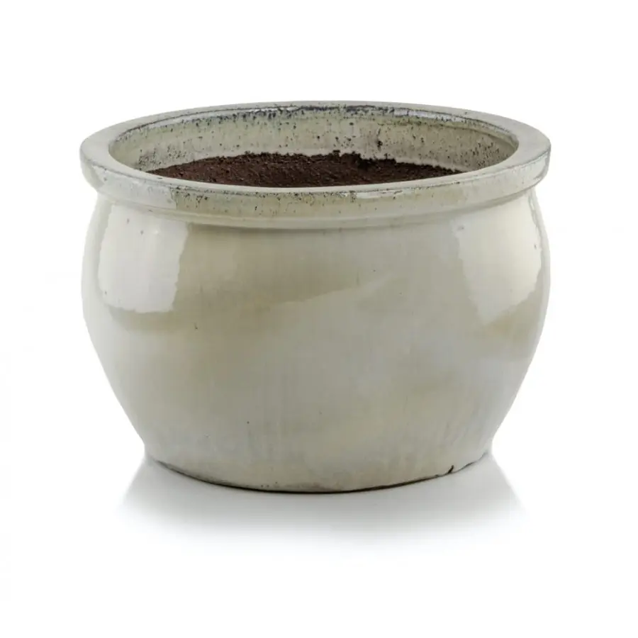 Donica ceramiczna misa kremowa szkliwiona